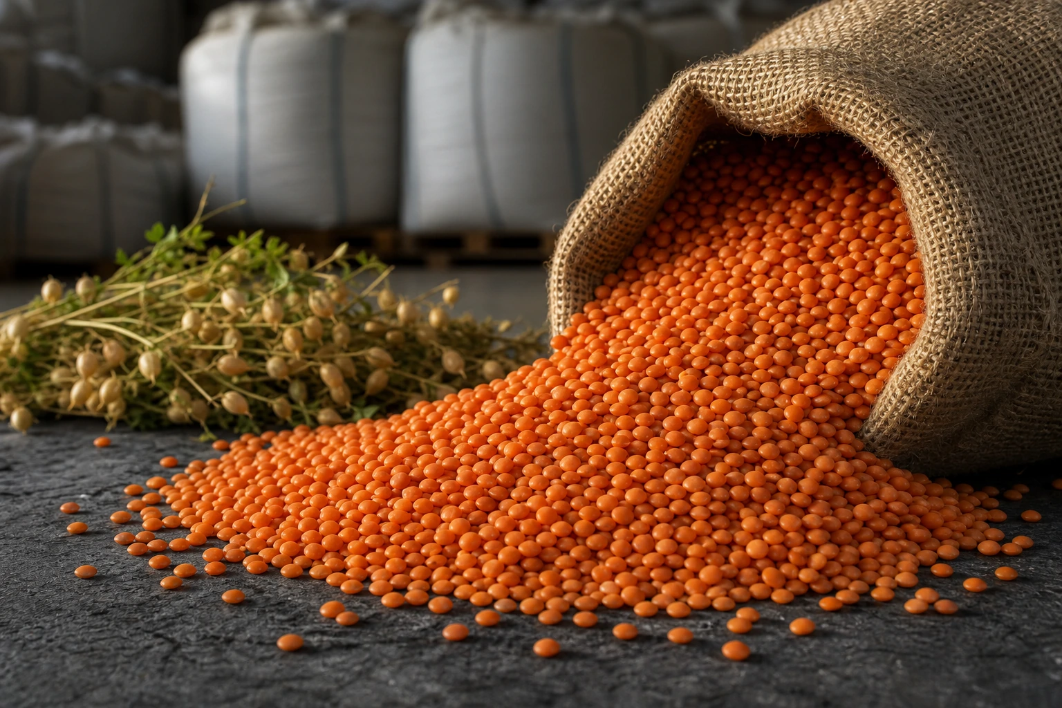Premium red lentils